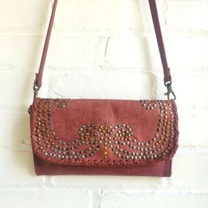 Idyllwind Bag By Miranda Lambert Studded Mauve Leather Crossbody Purse